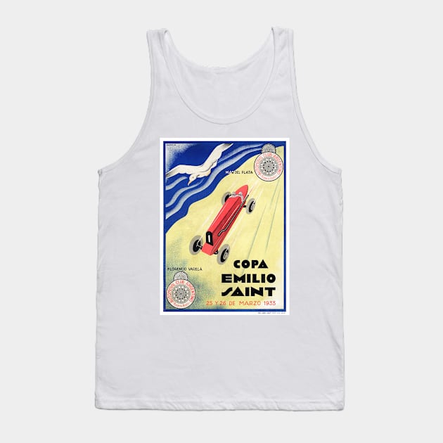 Vintage Travel Poster Argentina Copa Emilio Saint Tank Top by vintagetreasure